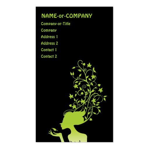 green sugar business card template (front side)