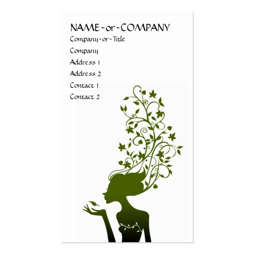 green sugar business cards (front side)