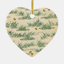 Green Summer Firefly art Christmas Tree Ornaments