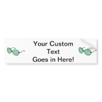 green sunglasses beach wear.png bumper sticker