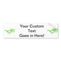 green sunglasses reflection.png bumper stickers