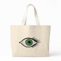 green surprised eye bags
