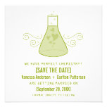 Green Sweet Chemistry Save the Date Invite