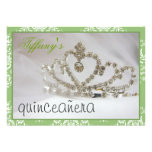 green Sweet Sixteen or quinceañera party invitations