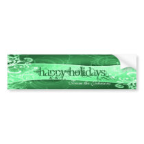 Green Swirl Banner Wine Label bumper stickers by NotionsbyNique Green Swirl Banner Wine Label bumper stickers