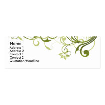 Green Swirl business cards