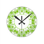 Green Swirl Designed CUstomizable Clock