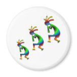 Green Swirl Kokopellis magnets