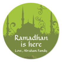 Green Swirl Mosque Stickers stickers