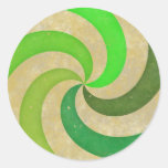 Green swirl stickers