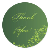 Green Swirl: Thank You Envelope Seals stickers by occasionsforyou Green Swirl: Thank You Envelope Seals stickers