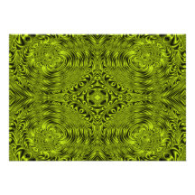 Green swirl warp background custom invitation