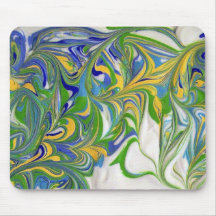 Green Swirls Mousepad