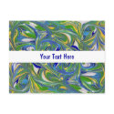 Green Swirls Your Text Postcard