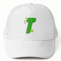 Green T monogram hats