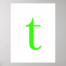 Green "T" Print
