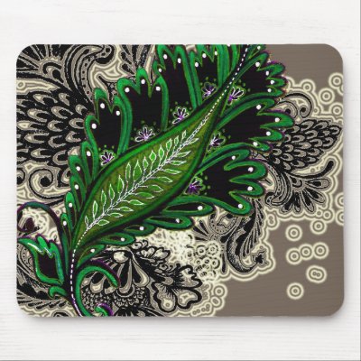 Green Tapestry Mouse Mats by BAbdoyan