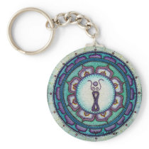 Green Tara at Dusk Keychain