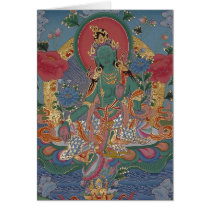 Green Tara Greeting Card