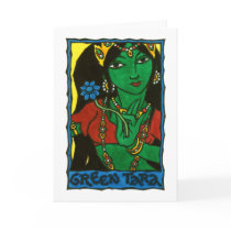 Green Tara Greeting Card