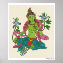 Green Tara Posters