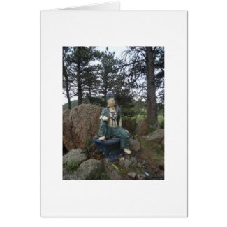 Green Tara Statue Card card