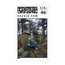 Green Tara Statue Postage Stamp