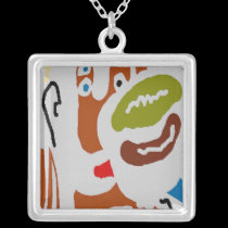 Green Tea Cubism necklaces