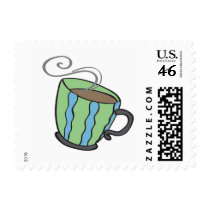 Green Tea Cup Stamp