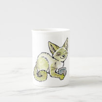 Green Tea Kitty Mug mugs