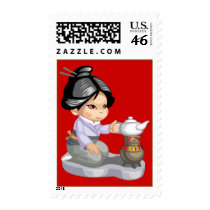 Green Tea postage by lilones Green Tea postage