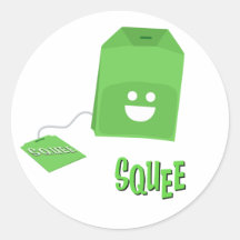 Green Tea Squee-Bag Sticker