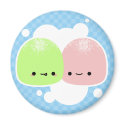 Green Tea & Strawberry Mochi Magnet by abigcitydreamer Green Tea & Strawberry Mochi Magnet