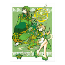 Green Tea Under the Jade Sky Poster Print posters by pandapad_ap Green Tea Under the Jade Sky Poster Print posters