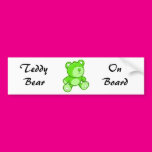 Green Teddy Bear Bumper Stickers