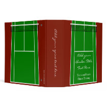 Green Tennis Court Design 3 Ring Binder