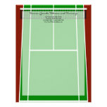 Green Tennis Court Design Custom Letterhead