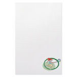 Green tennis girl custom stationery