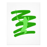 Green Tennis Guy Invitation