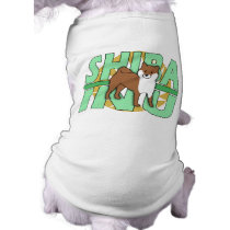 Green Text Shiba Inu pet clothing by MenagerieMayhem Green Text Shiba Inu pet clothing