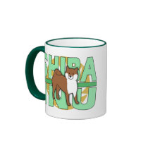 Green Text Shiba Inu Mug