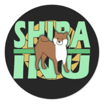 Green Text Shiba Inu stickers