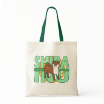 Green Text Shiba Inu Tote Bag