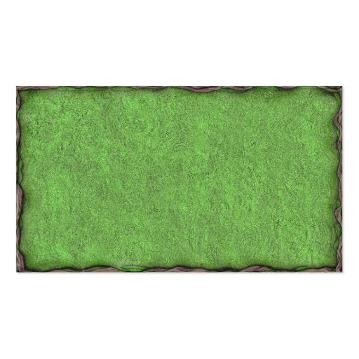 Green Textured Card with Border Business Card Template (front side)