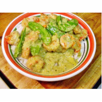 Green Thai Chili Cooking Food Shrimp photo sculptures by lifesphere Green Thai Chili Cooking Food Shrimp photo sculptures