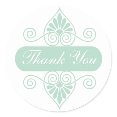 Green Thank You Stickers sticker