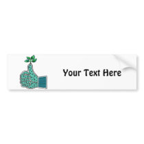 Green Thumb Gardening Glove Bumper Stickers