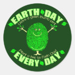 Green Thumb Print Environment  Earth Day Sticker