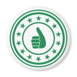 Green thumbs up seal magnet