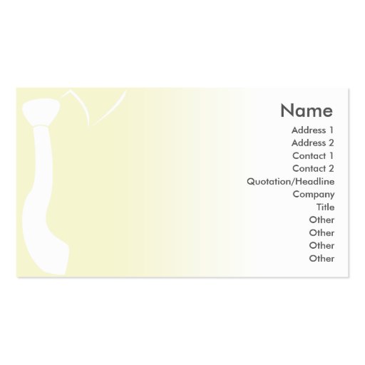 Green Tie - Business Business Card Templates (front side)